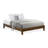 Queen Size Bed Frame with 4 Solid Wood Legs and 2 Extra Center Legs - Walnut Finish-2112131547-2112131550
