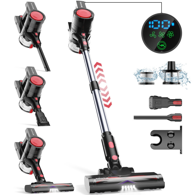45KPA Cordless Stick Vacuum Cleaner, 6-in-1 Lightweight Vacuum with Powerful Suction for Carpets, Pet Hair & Hardwood Floors, Up to 40 Mins Runtime, Rechargeable for Home Use
