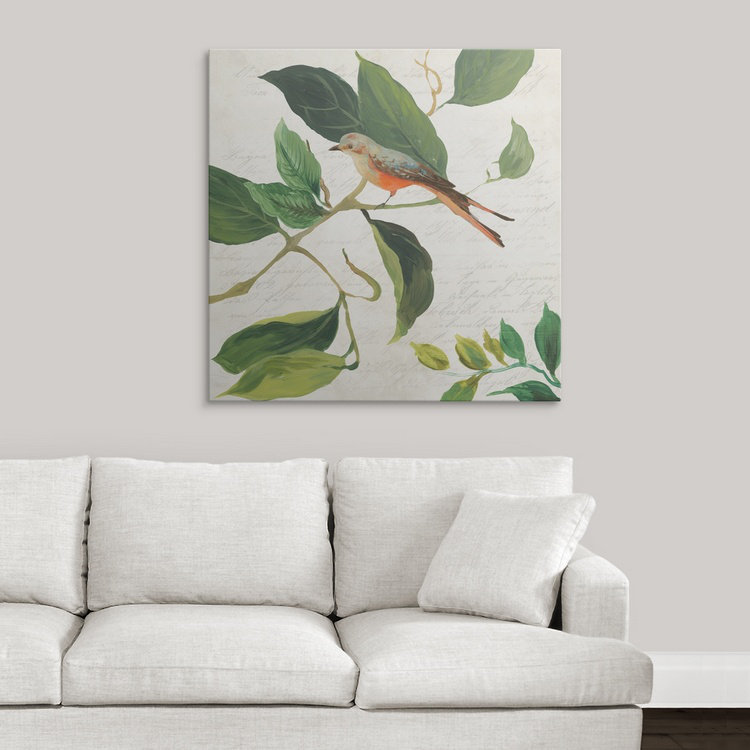 « i » asia jensen, impression Singing Bird, H 35 po x l 35 po x P 1,5 po, Toile