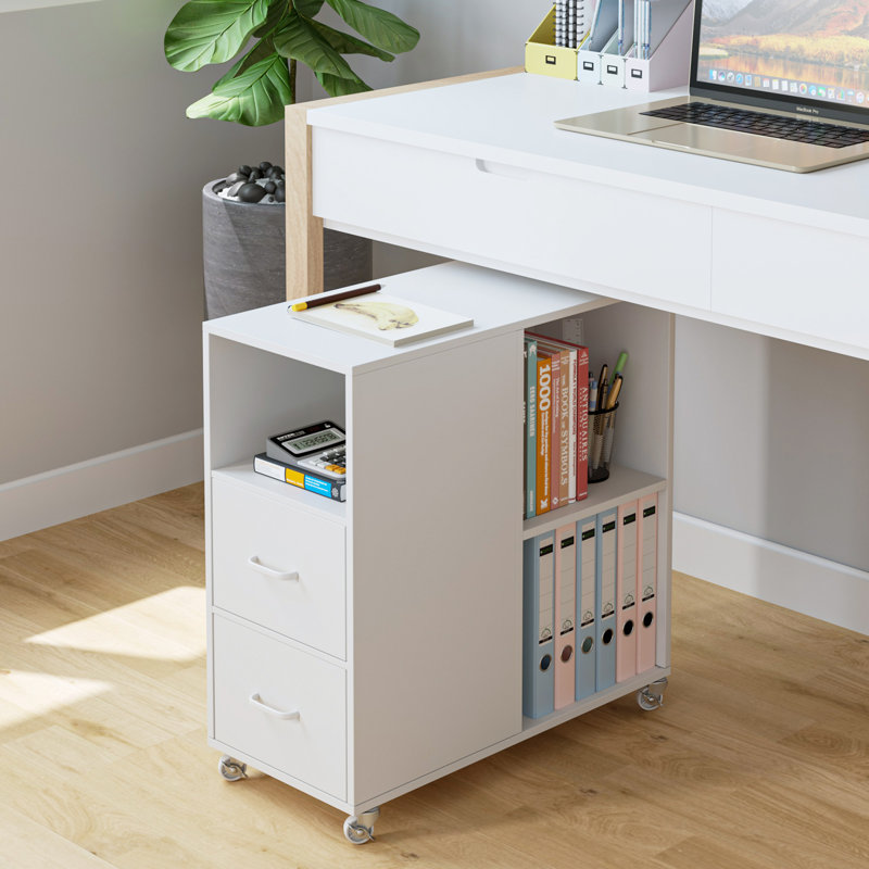 Wheel End Table, White