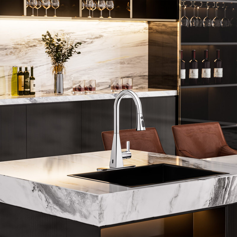 Pull-Down Kitchen Faucet with Touchless Sensor, Chrome