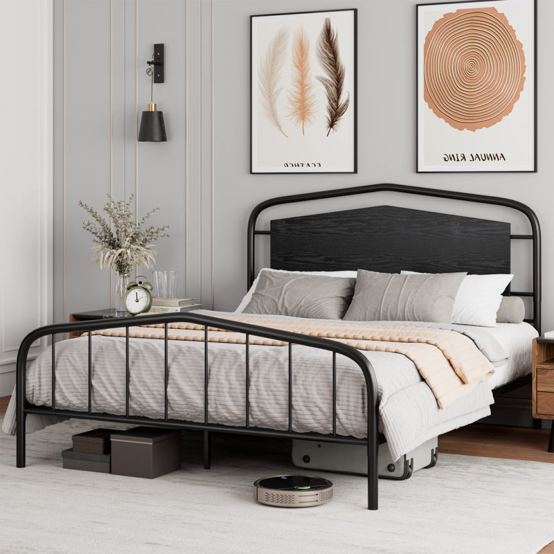 Anshika Platform Bed, Queen, Black