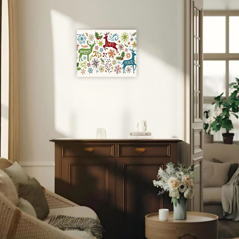 Mignon décorations de Noël non encadrées, art mural 24 po x 18 po