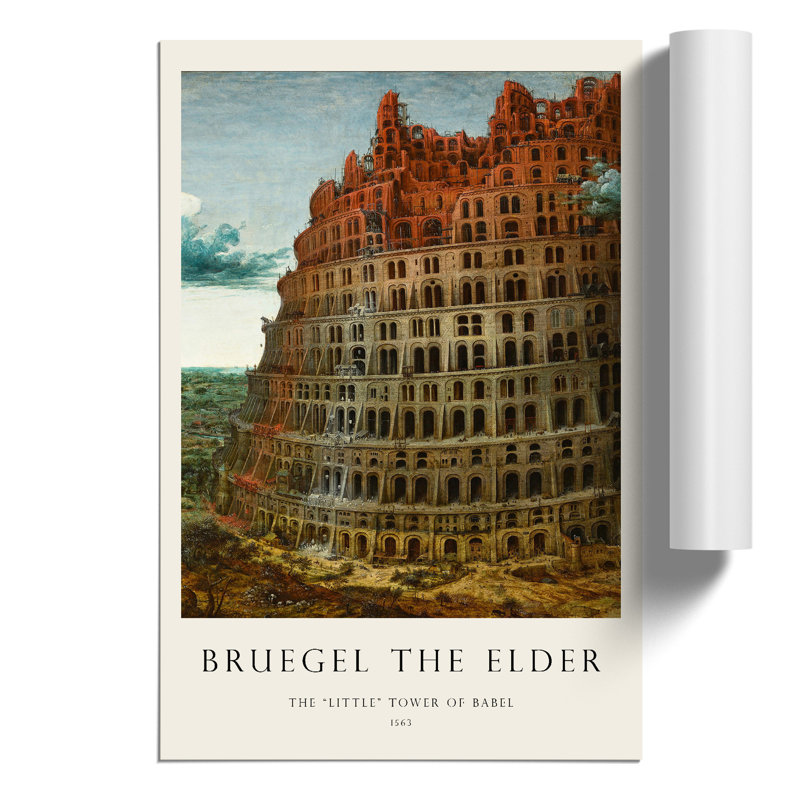 The Tower of Babel Print by Pieter Bruegel The Elder - Frameless Print, 59cm H x 42cm W x 0.1cm D