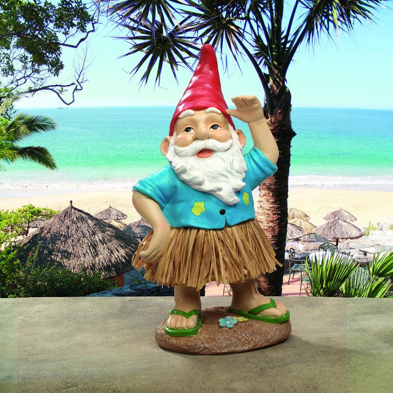 Statue de gnome hawaïenne Hank Grass