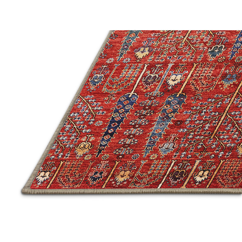 Tapis 100% Mid-Century moderne lavable à la machine 2391, Rectangle 5 pi x 7 pi