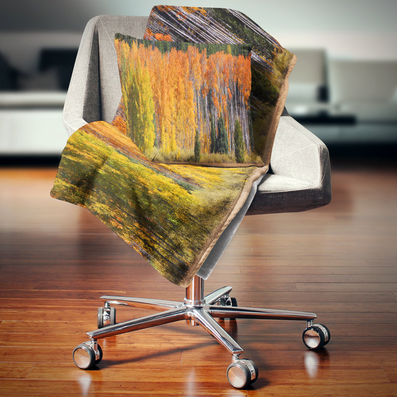 Coussin d'automne, paysage d'automne, paysage imprimé, 16 po x 1 po, Coussin décoratif