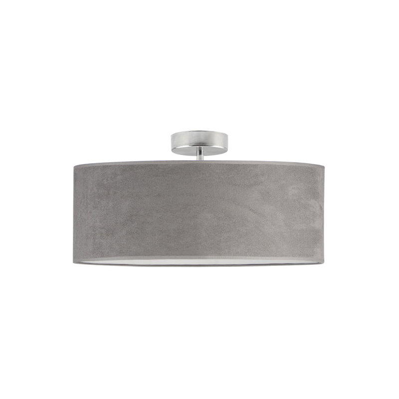 Laurids Fabric Flush Mount, Grey, Silver
