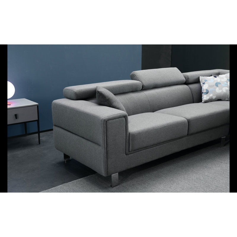 Canapé modulaire Derya, Orienté à droite (vu de face), Gris foncé