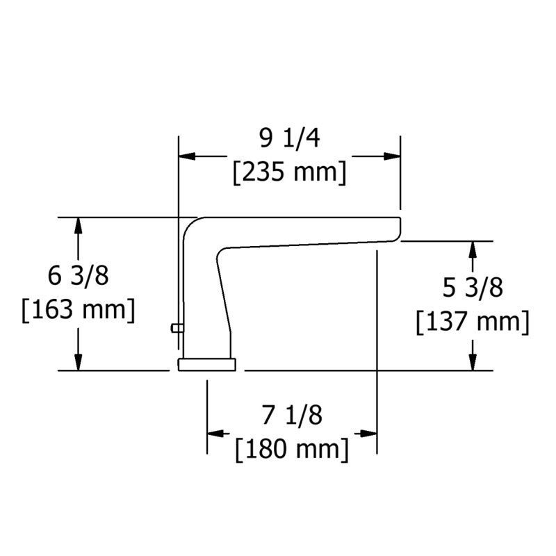 Parabola 3-Hole Deck Mounted Roman Tub Trim, Brushed Gold