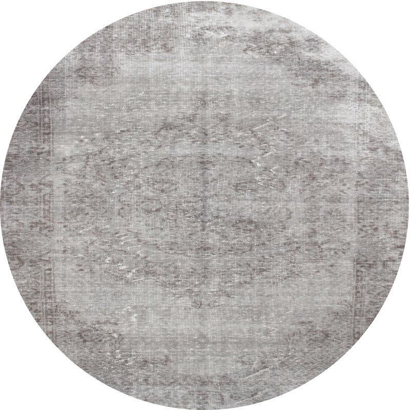 Tapis gris zone contemporaine, Rond 5 pi