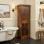 Armoire à linge en bois de grange Fireside Lodge - largeur de 18 pouces - deux portes simples - charnière à droite-9375410-9561676
