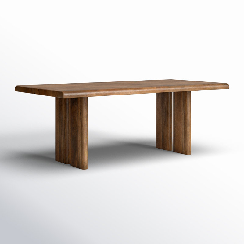Adina Large Brown Solid Acacia Wood Dining Table