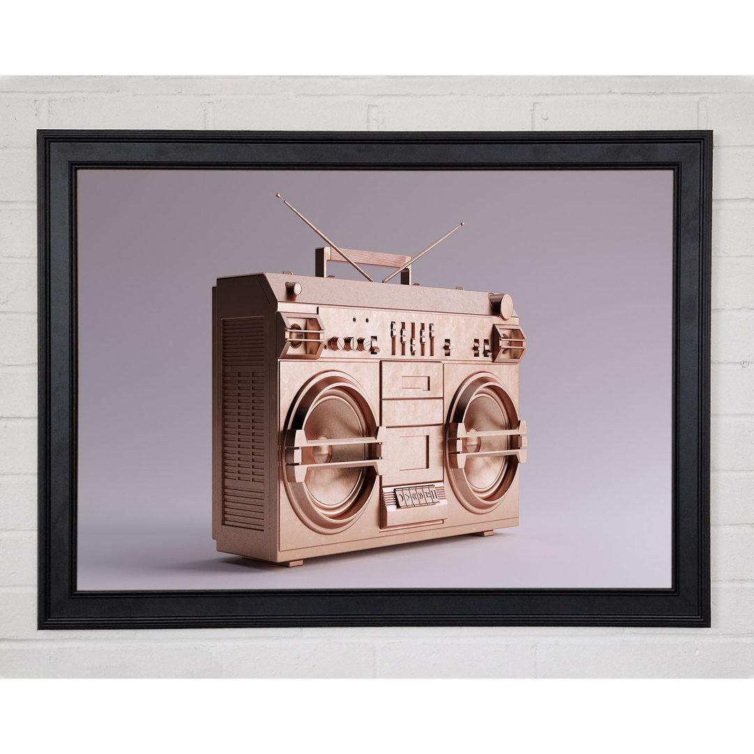 Boombox Simple Gerahmter Druck