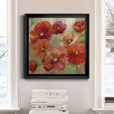Poppy Party - Peinture sur toile encadrée