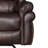  73.2" Manual Reclining Faux Leather Loveseat with Center Console and Cup Holders in Brown-116975506