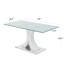 Table en verre de style moderne, design transparent élégant, base de support durable, ensemble de chaises de salle à manger jaune clair, pieds de chaise galvanisés, convient aux cuisines de restaurant (ensemble de 7)-1183398626-1195030687-1195030682