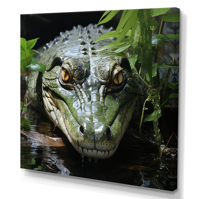 Alligator Rivers Guardian sur toile, 36" H x 36" W, Toile tendue
