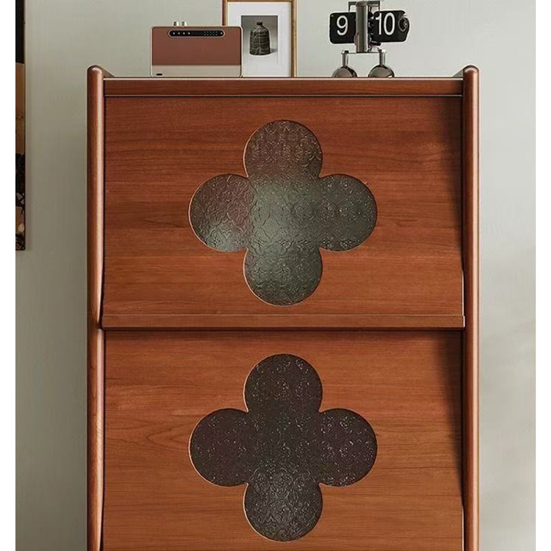 Medieval Four Leaf Clover Accent Cabinet