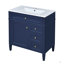 Meuble-lavabo de 30 po avec lavabo supérieur, meuble-lavabo moderne avec 2 tiroirs et tiroir escamotable, meuble-lavabo simple-1316898212