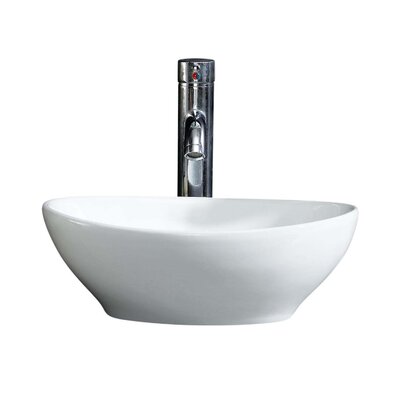 Fine Fixtures Modern Oval Vessel Bathroom Sink & Reviews | Wayfair