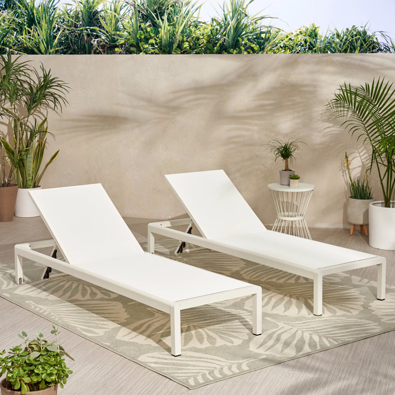 CHAISE CAPE CORAL KD CHAISE, Blanc