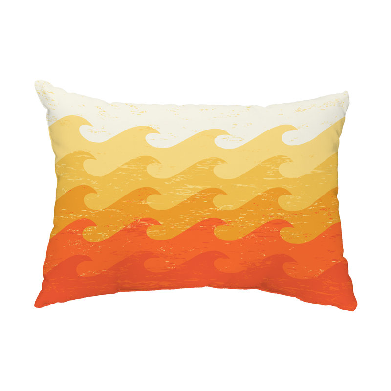 Deep Sea Outdoor Reversible Throw Pillow, Yellow