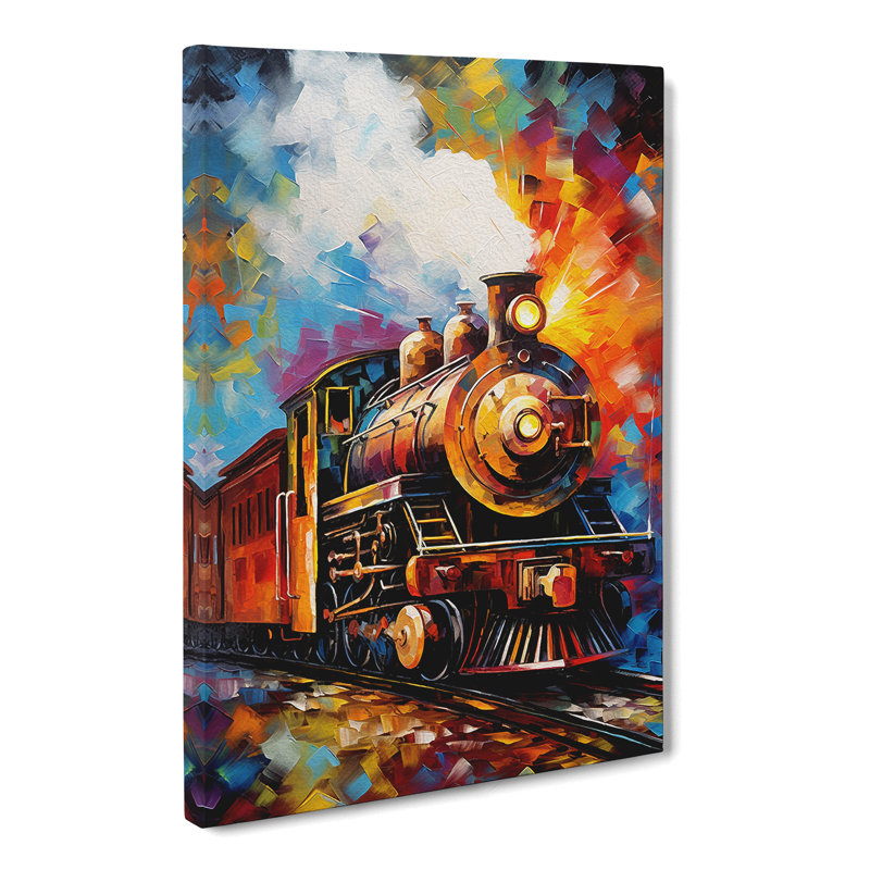 Train Abstract - Print, 76cm H x 50cm W x 3cm D
