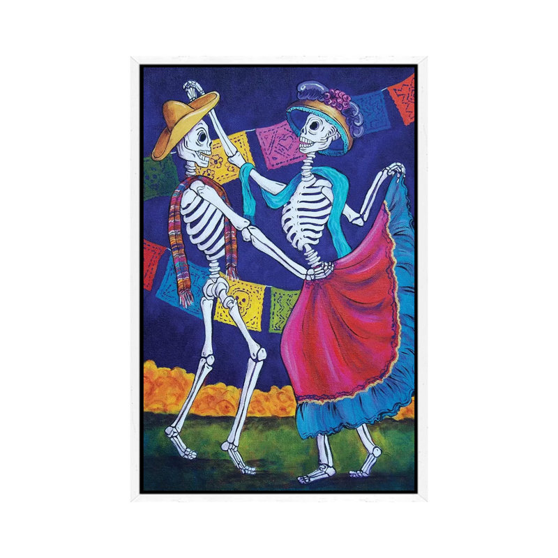 Bailando by Candy Mayer - Painting on Canvas, 66.04cm H x 20.32cm W x 3.81cm D, White Framed Canvas