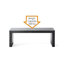 Banc de salle à manger en bois noir d'une hauteur de 18,13 po, design, utilisation polyvalente, hauteur d'assemblage rapide, esthétique, longue durée, installation facile