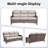 4-Pieces Outdoor Wicker Patio Sofa Set With Coffee Table And Swivel Chairs-191876704