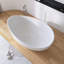 71" x 43" Freestanding Tub Solid Surface Stone Resin Soaking Bathtub