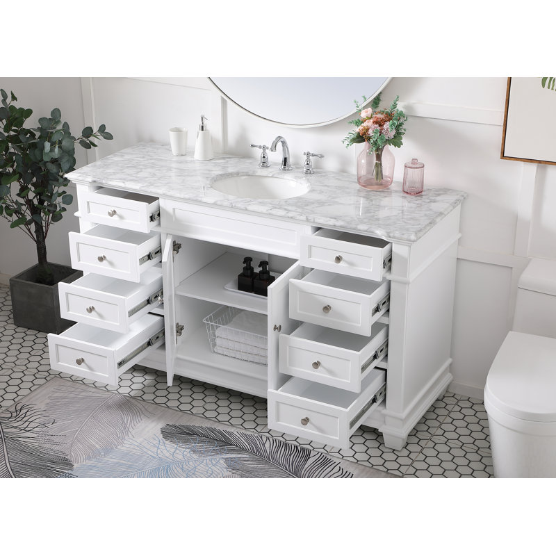 Ensemble de meuble-lavabo simple 60 po Lydie, Blanc