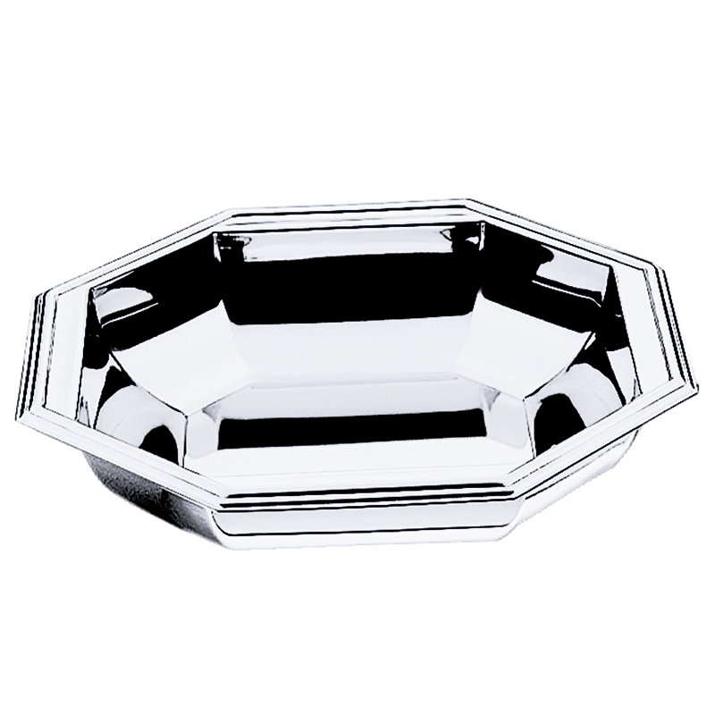 Cellini Round Basket 9.84" - 6 Pieces - Stainless Steel, 2.2" H x 12.2" L x 12.2" W