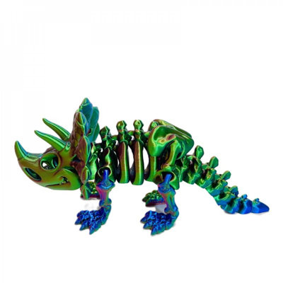 3D Printed Triceratops Skeleton Figurine