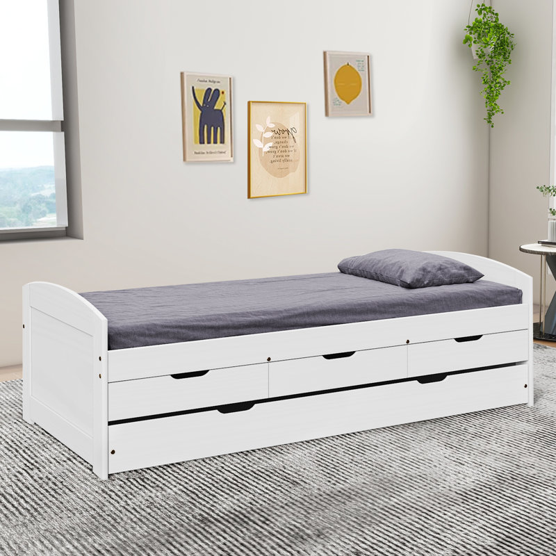 Debraann Daybed,Daybed with Trundle, White