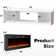 Jutin TV Stand for TVs up to 80" with Electric Fireplace Included