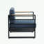 Chaise d'extérieur avec accoudoirs et coussin moelleux-853074234