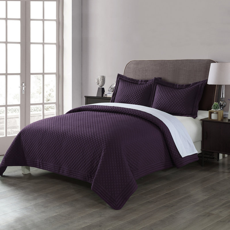  Courtepointe simple en microfibre traditionnelle, Courtepointe simple, Figue