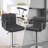 Double Needle PU Leather Counter Height Chairs, Height Adjustable and Swivel Bar Stool-797610345-776664627