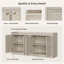 Buffet moderne à 4 portes l 61,7 po Helio avec tablettes réglables et coins arrondis sécuritaires-341997968-368539227