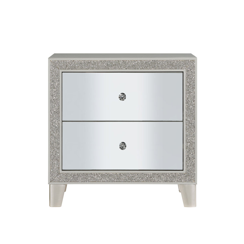 Table de chevet à finition miroir Sliverfluff