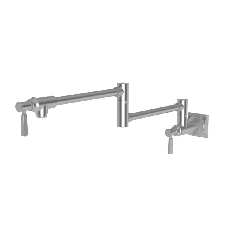 Adams Wall Mount Pot Filler, Stainless Steel (PVD)