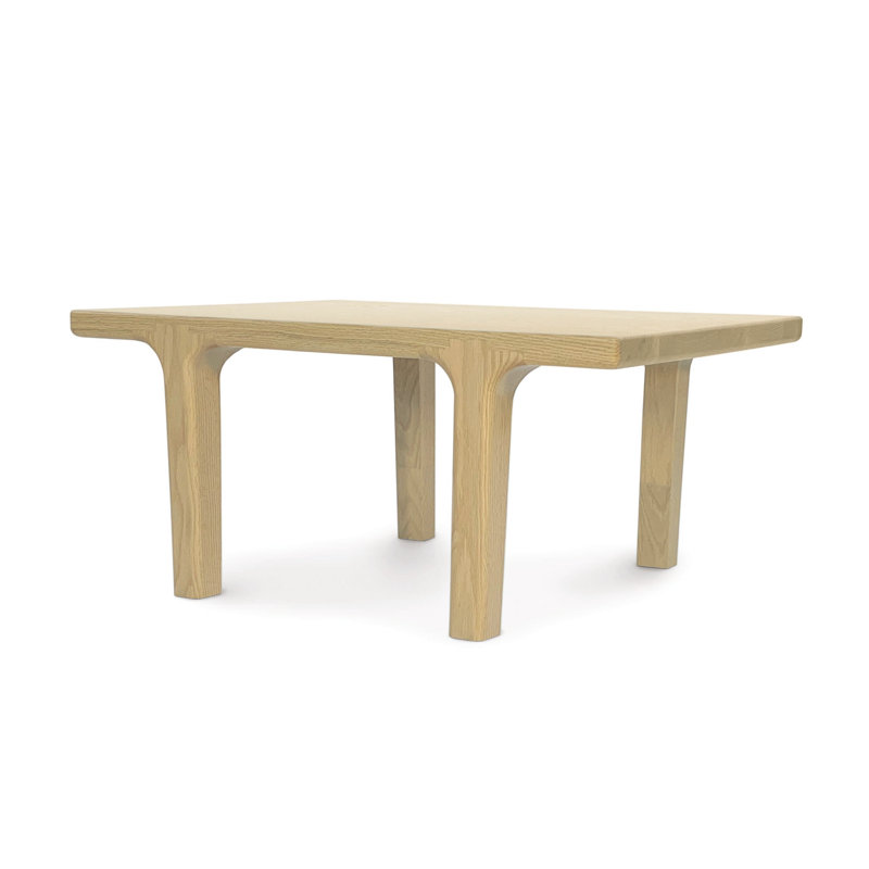 Sierra Solid Wood End Table, Natural Oak, 24" D x 24" W x 14" H