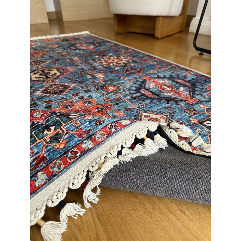 Mathai Performance Washable Moroccan Indoor / Outdoor Rug, Rectangle 3'3" x 4'11"