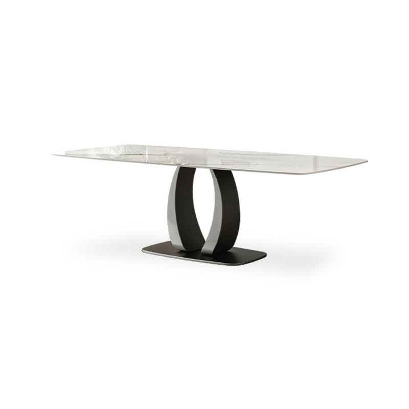 Table de salle à manger Italian Minimalist, H 29,53 po x l 31,5 po x L 55,12 po