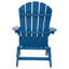 Chaise de patio pliante en bois massif avec grain, bleu marine, confortable et, pour le style détente de la pelouse, assise en plein air