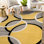 Tapis jaune / gris / noir Doucet