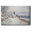 «The Road to Vetheuil», effet de neige, toile tendue de 1970-2013056456