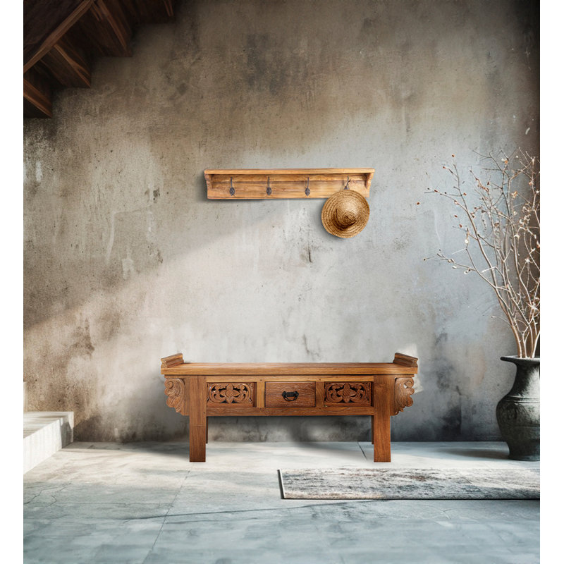 Numenius Solid Wood Storage Bench